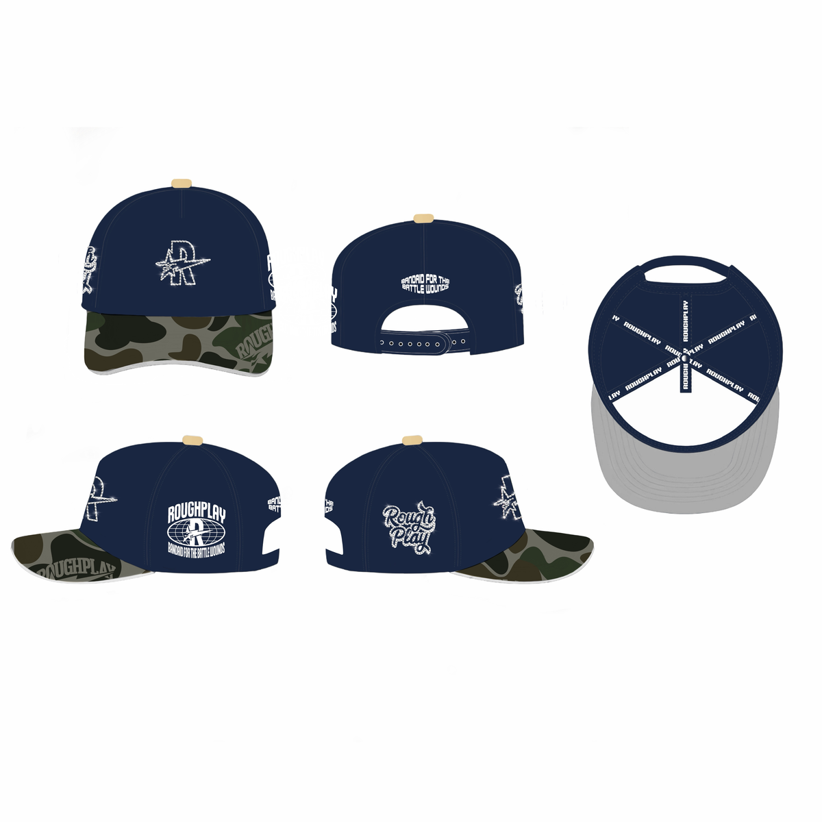 Roughplay Camo Snapback Navy
