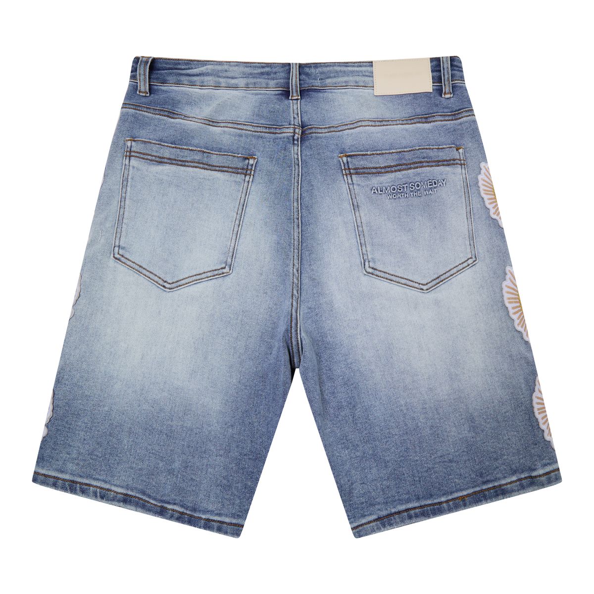 Almost Someday Sacred Heart Denim Shorts
