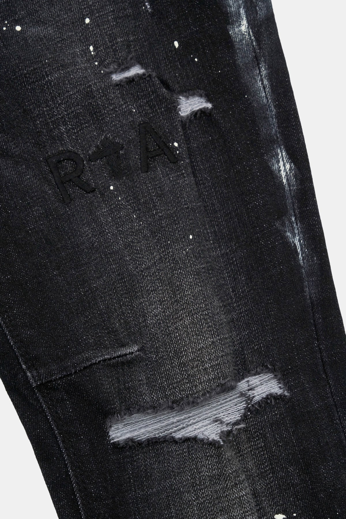 RTA Clayton Distressed Charcoal Paint Jean Black