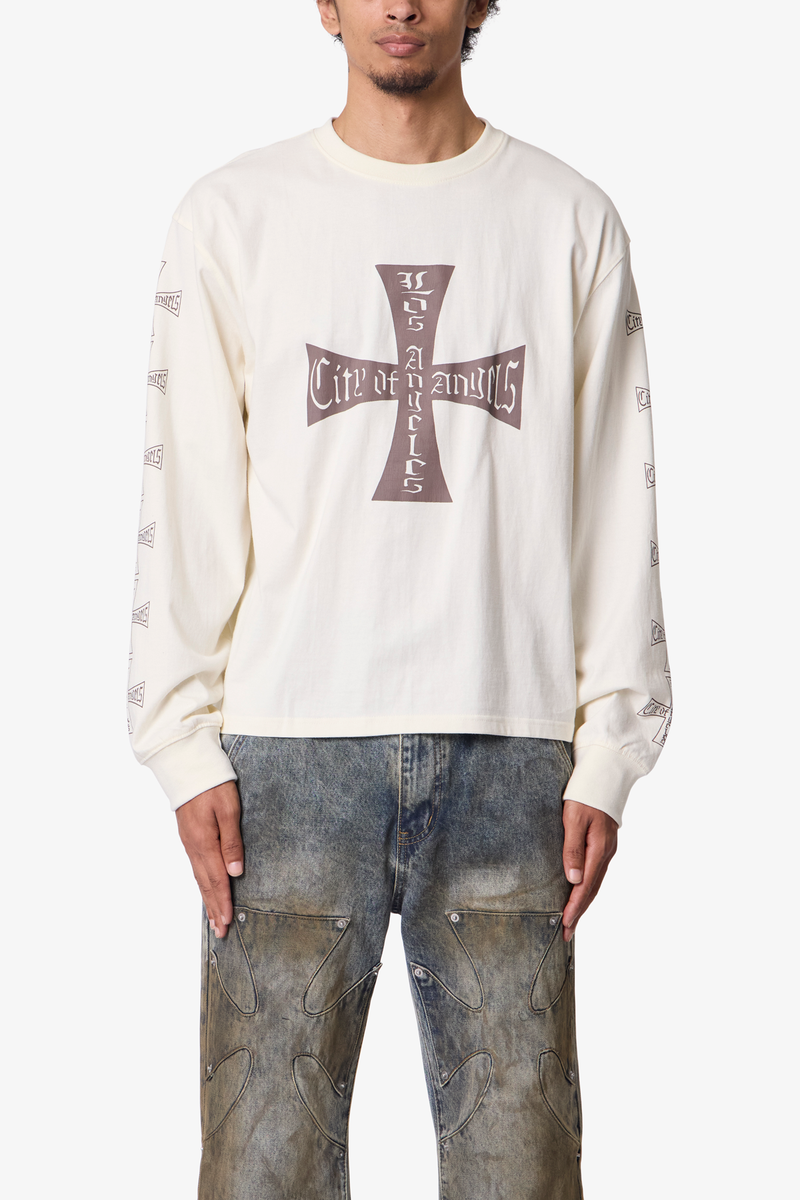 MNML Washed LA L/S Tee Off White