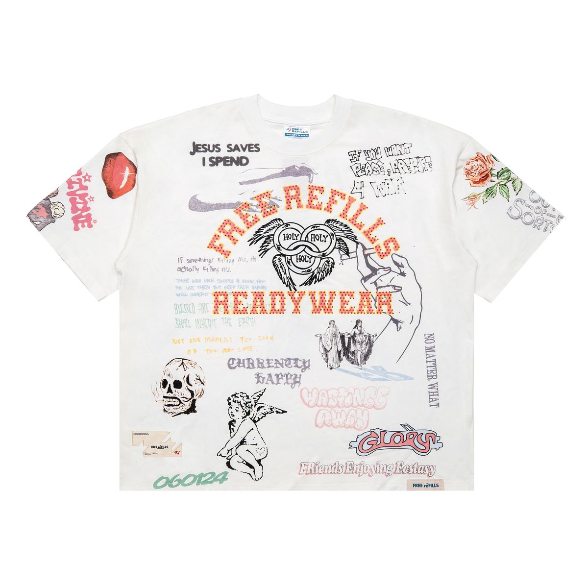 Free Refills Grafflti Tee White