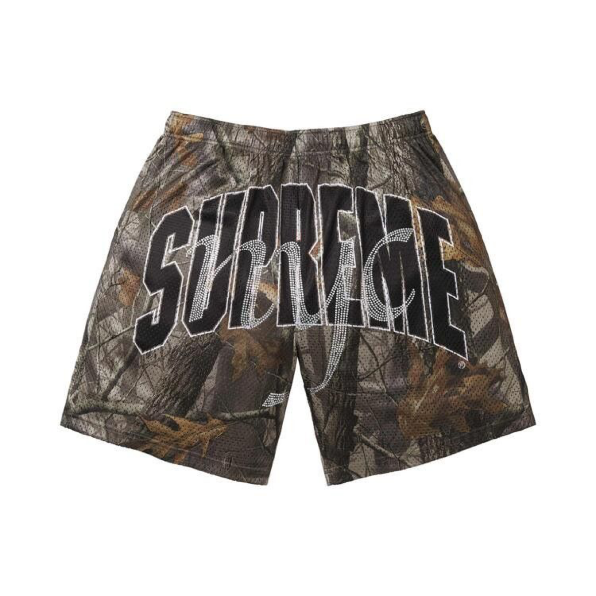 Supreme Rhinestone Mesh Short Realtree Camo
