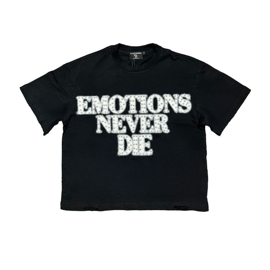 Mixed Emotion Black End Rhinestone Tee