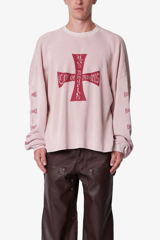 Washed LA Thermal Shirt Faded Rose