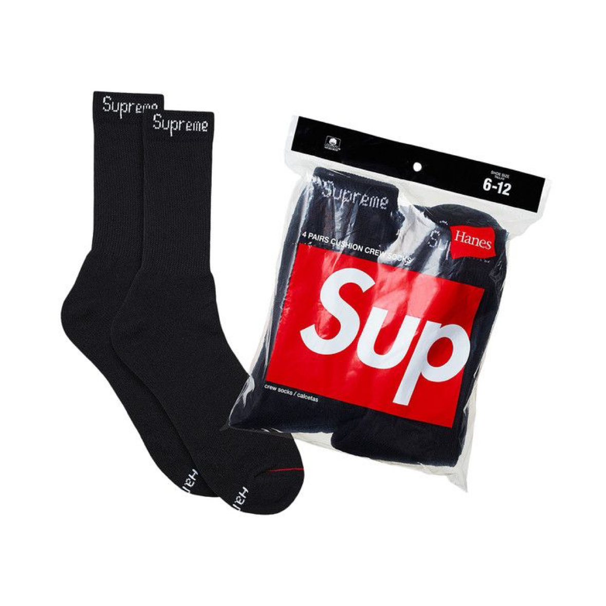 Supreme Hanes Socks (4 Pack)