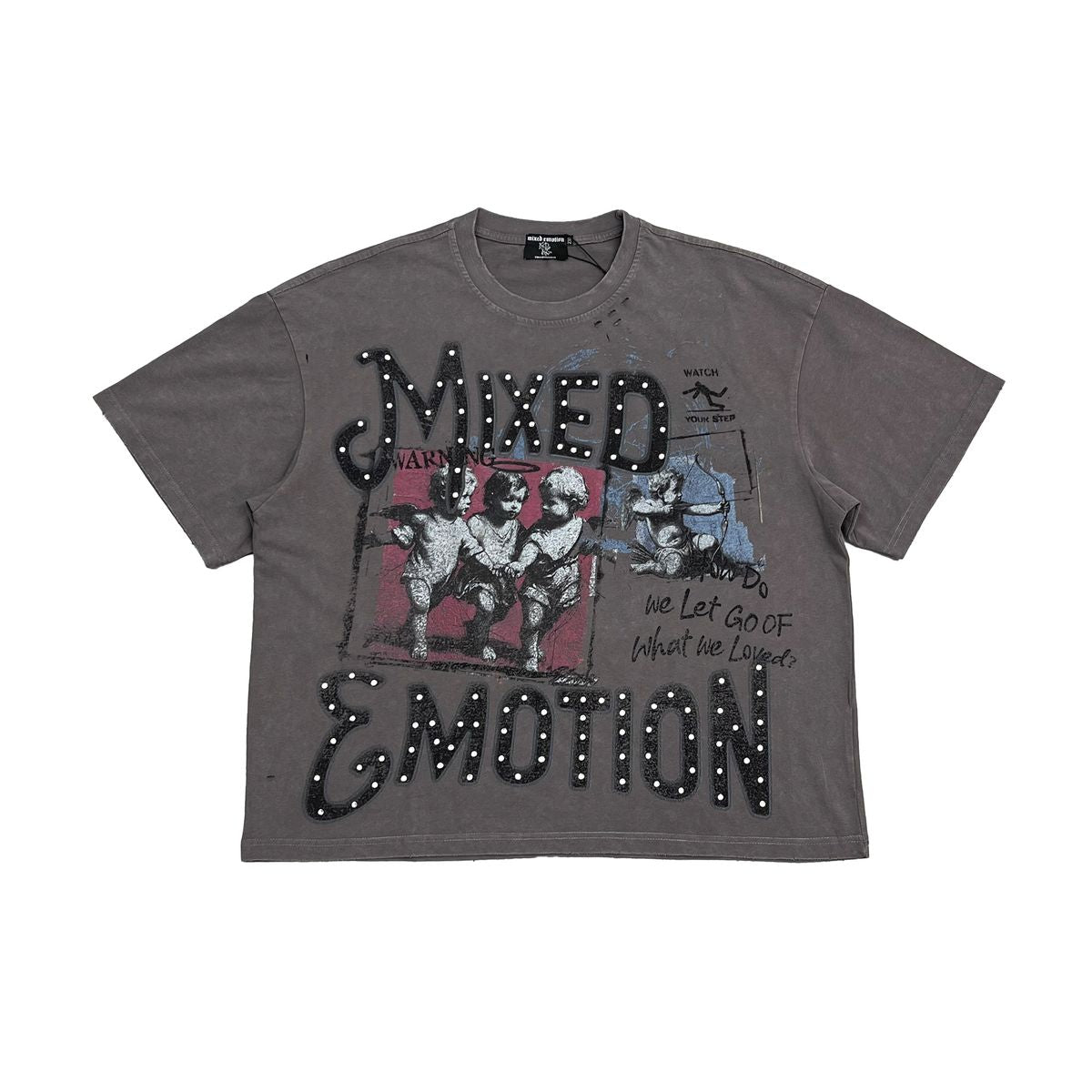 Mixed Emotion Grey “Friends” Tee