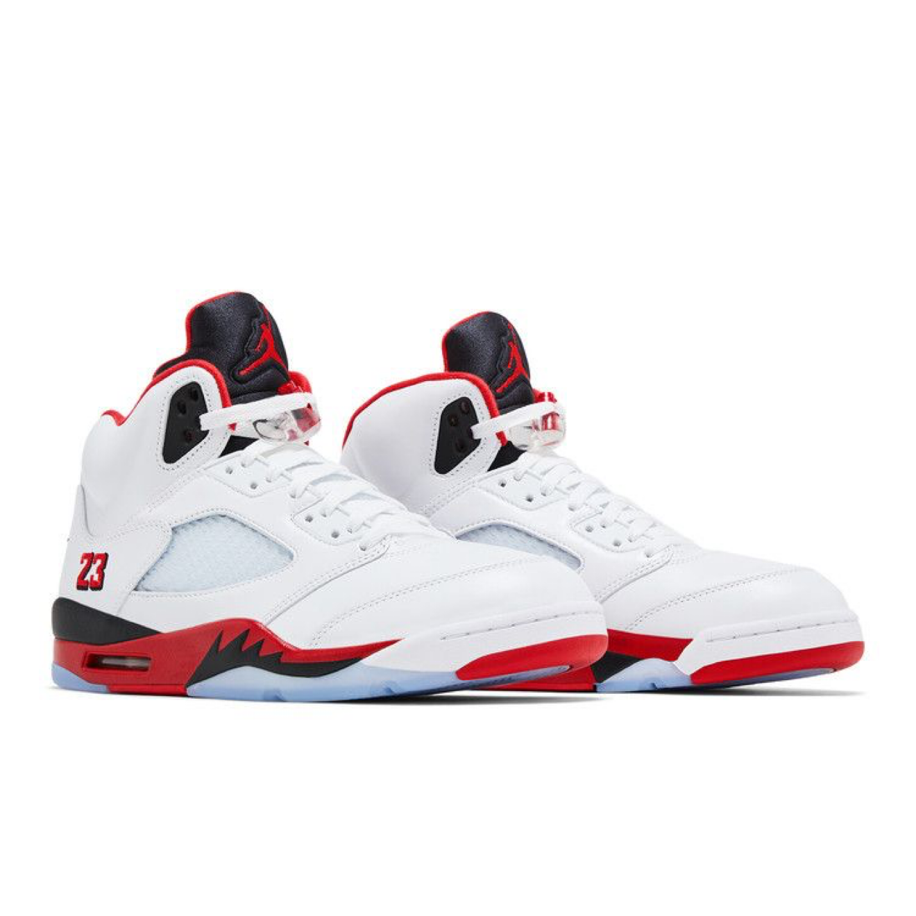 Jordan 5 Fire Red Black Tongue