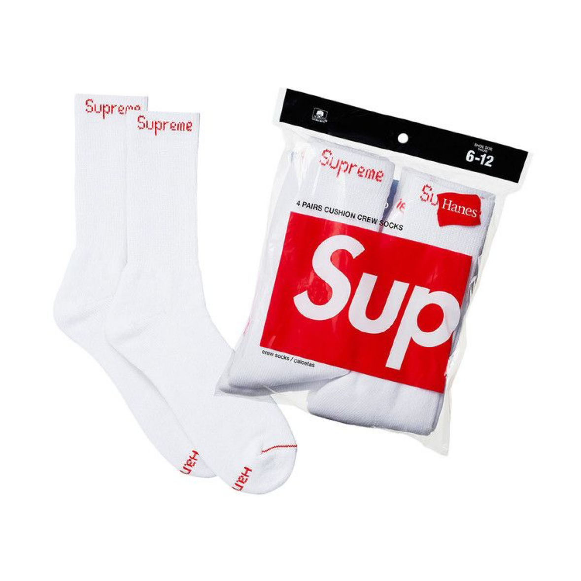 Supreme Hanes Socks (4 Pack)