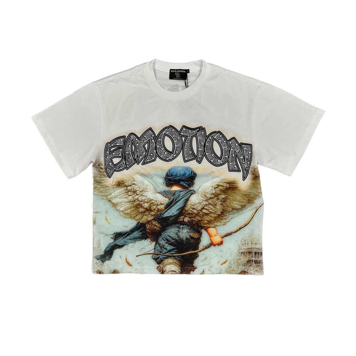 Mixed Emotion White Arch Angel Tees