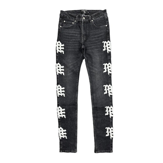 Mixed Emotion Monogram Denim Black Wash