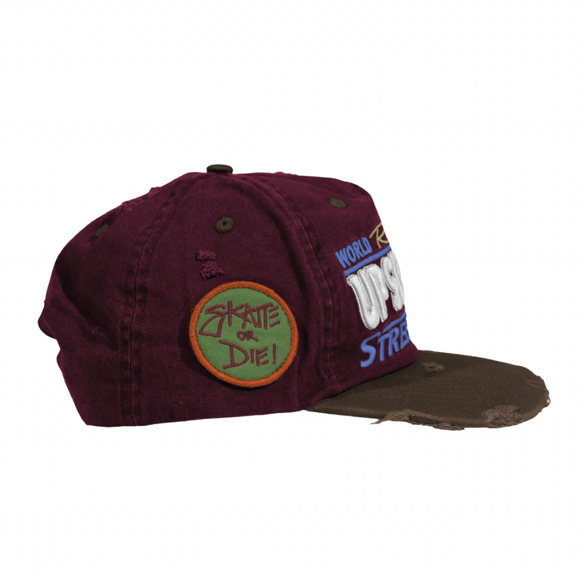 Up7Skate Street Team Hat Burgundy/Brown