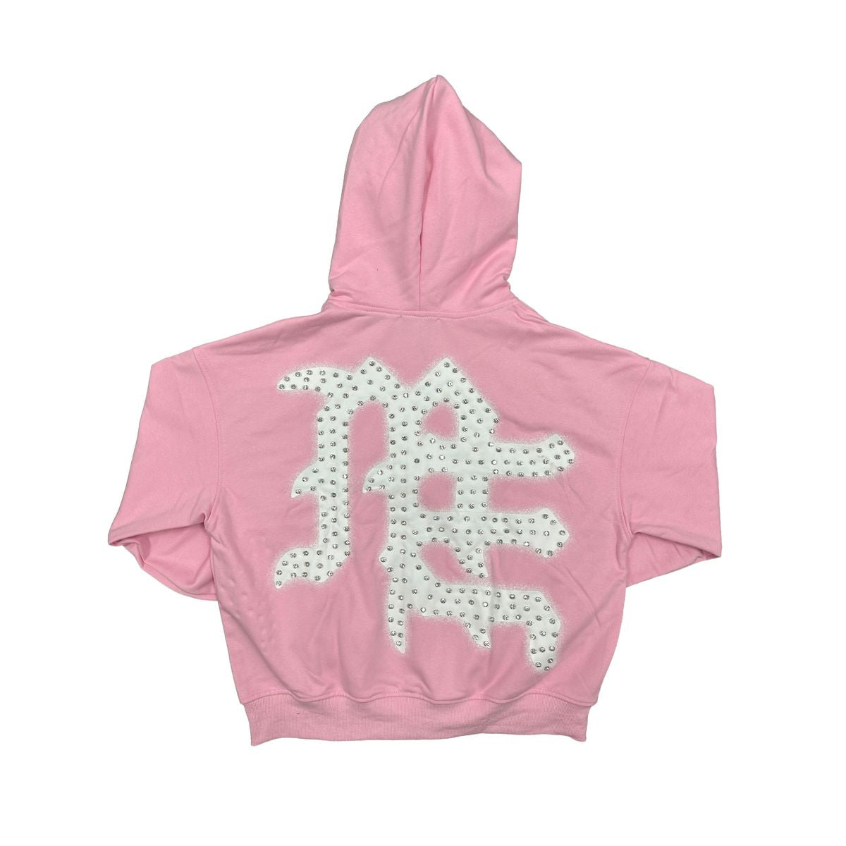 Mixed Emotion Pink End Rhinestone Hoodie