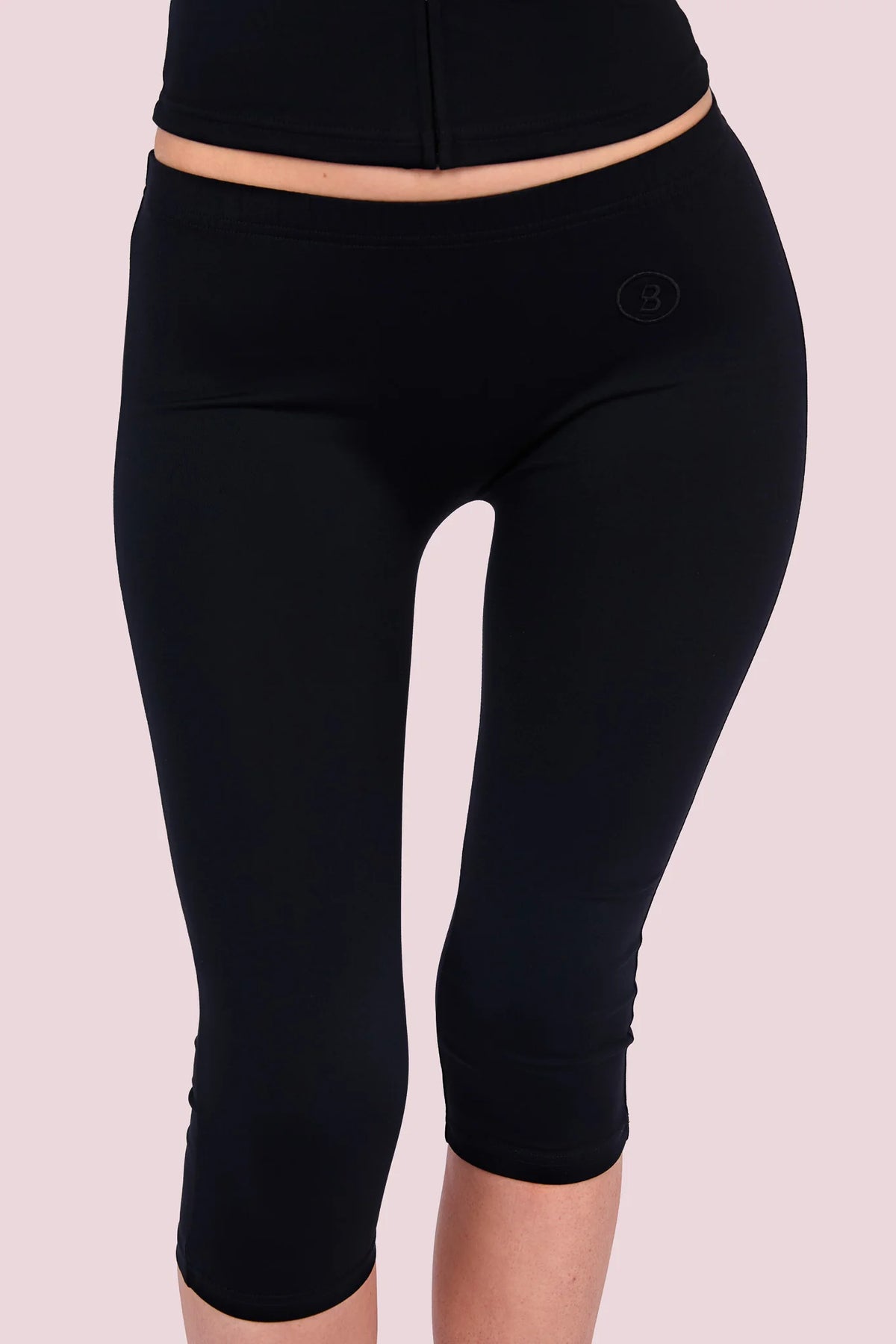 Body Basics Short Sleeve Hoodie Set Black