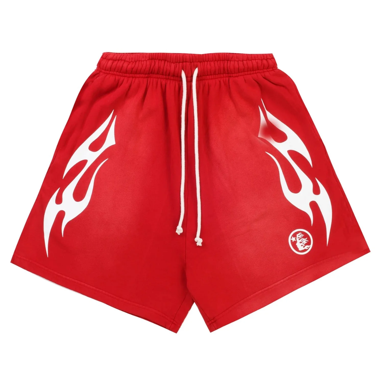 Hellstar Flame Shorts Red/White
