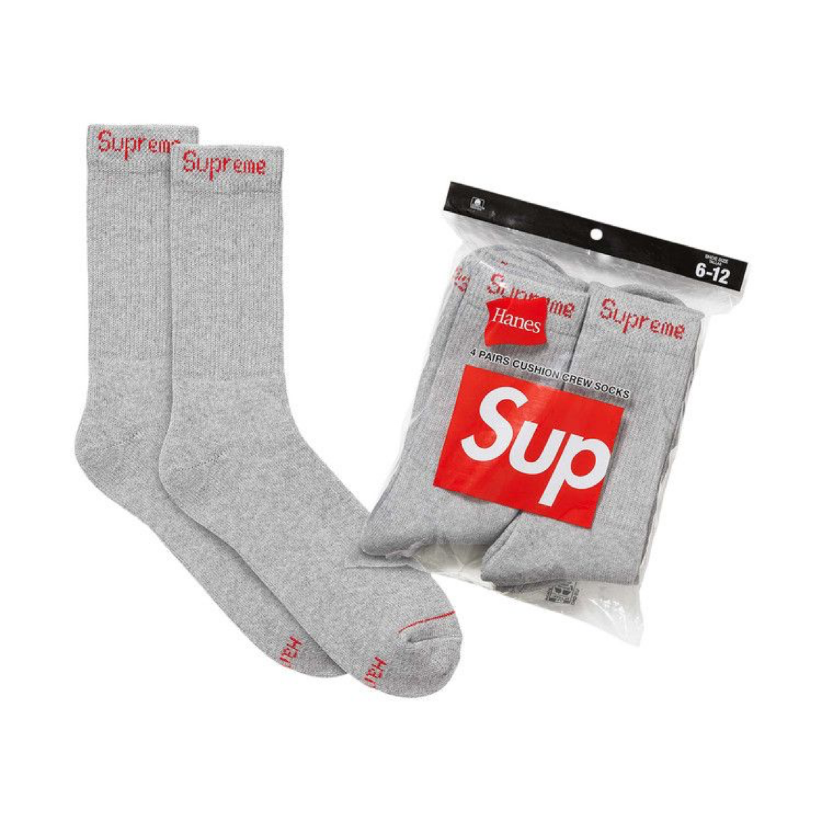 Supreme Hanes Socks (4 Pack)