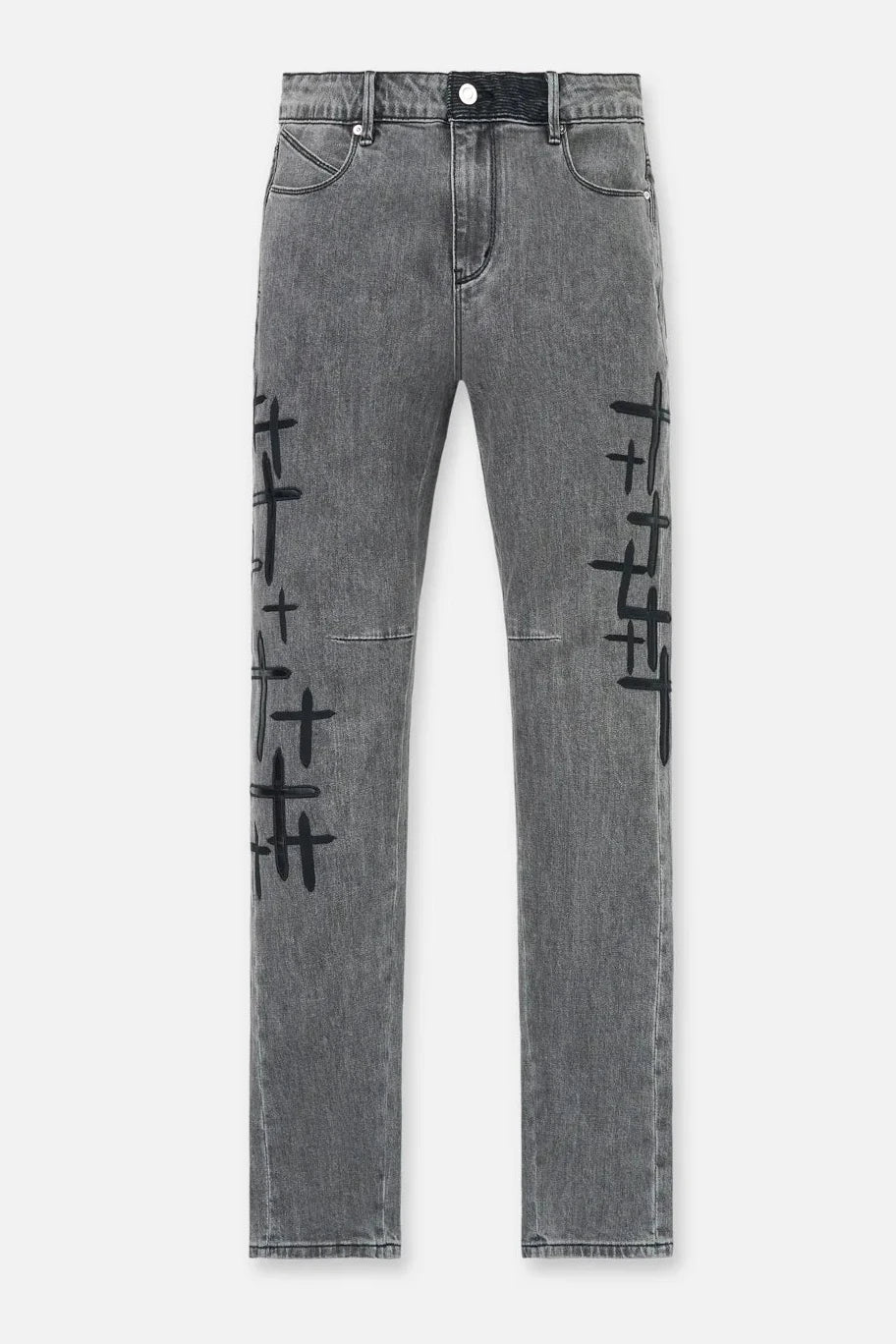RtA Bryant Skinny Clouded Mist Cross Patch Jeans Clouded Mist