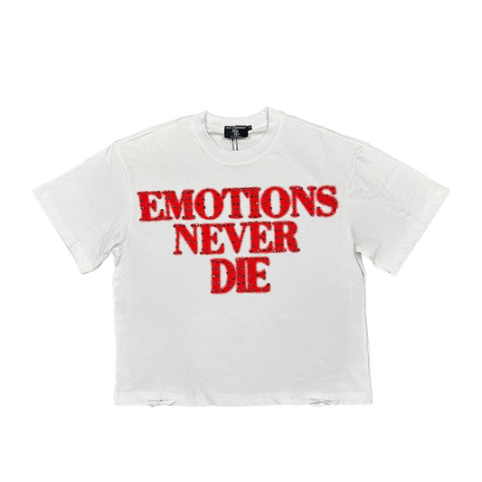 Mixed Emotion Red End Rhinestone Tee