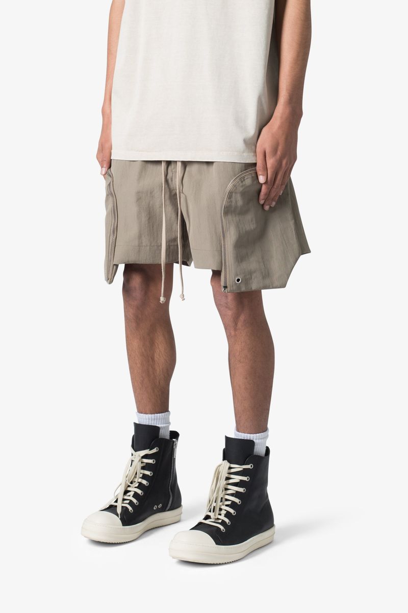 MNML Front Pocket Geo Shorts Olive
