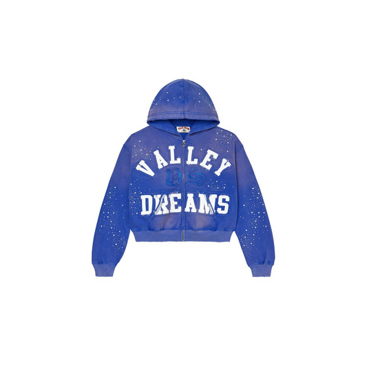 Vale Forever Classico Zip Up Hoodie Sapphire