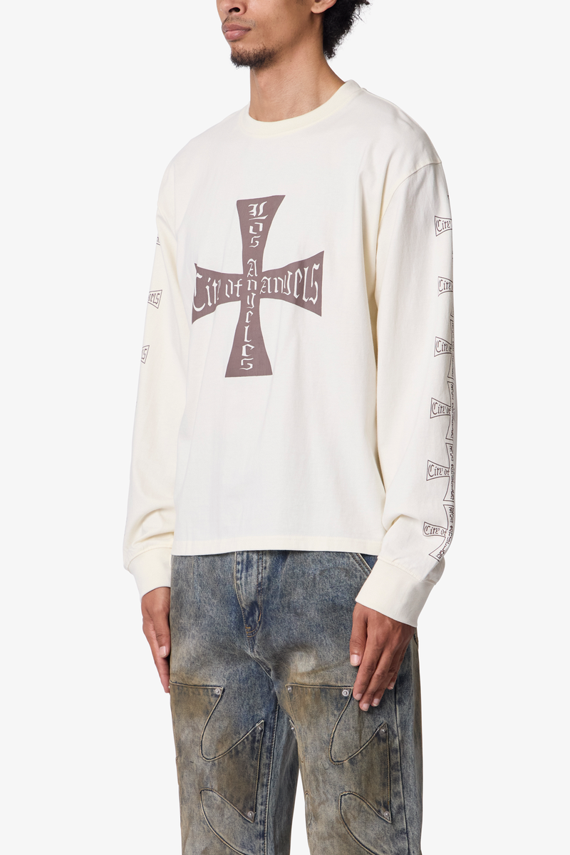 MNML Washed LA L/S Tee Off White