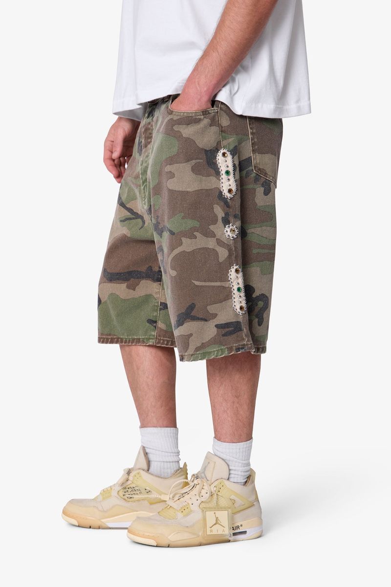 MNML Baggy Mojave Canvas Shorts Camo