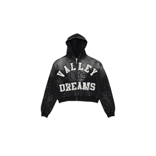 Vale Forever Classico Zip Up Hoodie Black