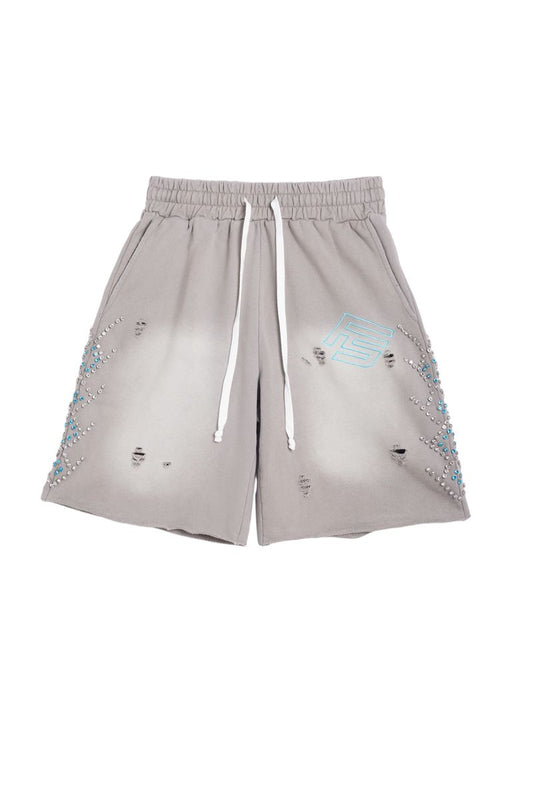 FS Blue Rhinestone Terry Short