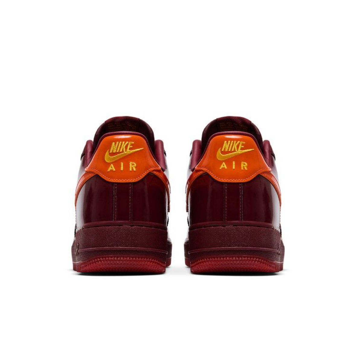 Nike Air Force 1 Low Patent Leather Dark Team Red Safety Orange