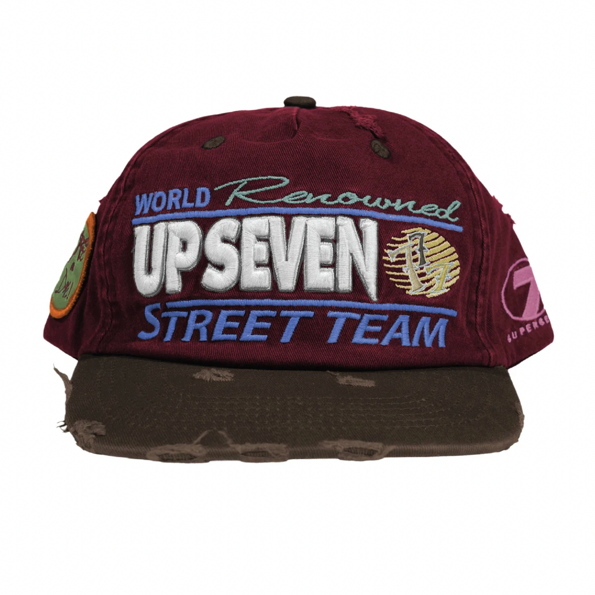Up7Skate Street Team Hat Burgundy/Brown