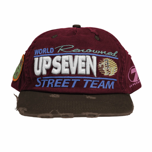 Up7Skate Street Team Hat Burgundy/Brown