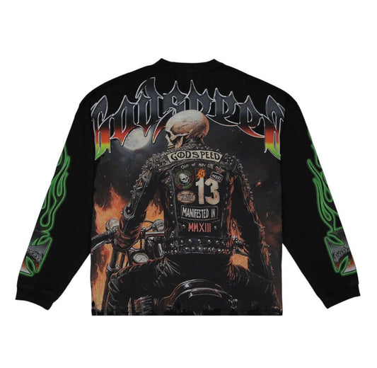 Godspeed Biker Nation L/S T-shirt Black Wash