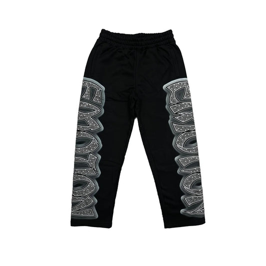 Mixed Emotion Midnight Rhinestone Sweatpants