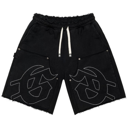 Godspeed Carpenter Distressed Shorts Black