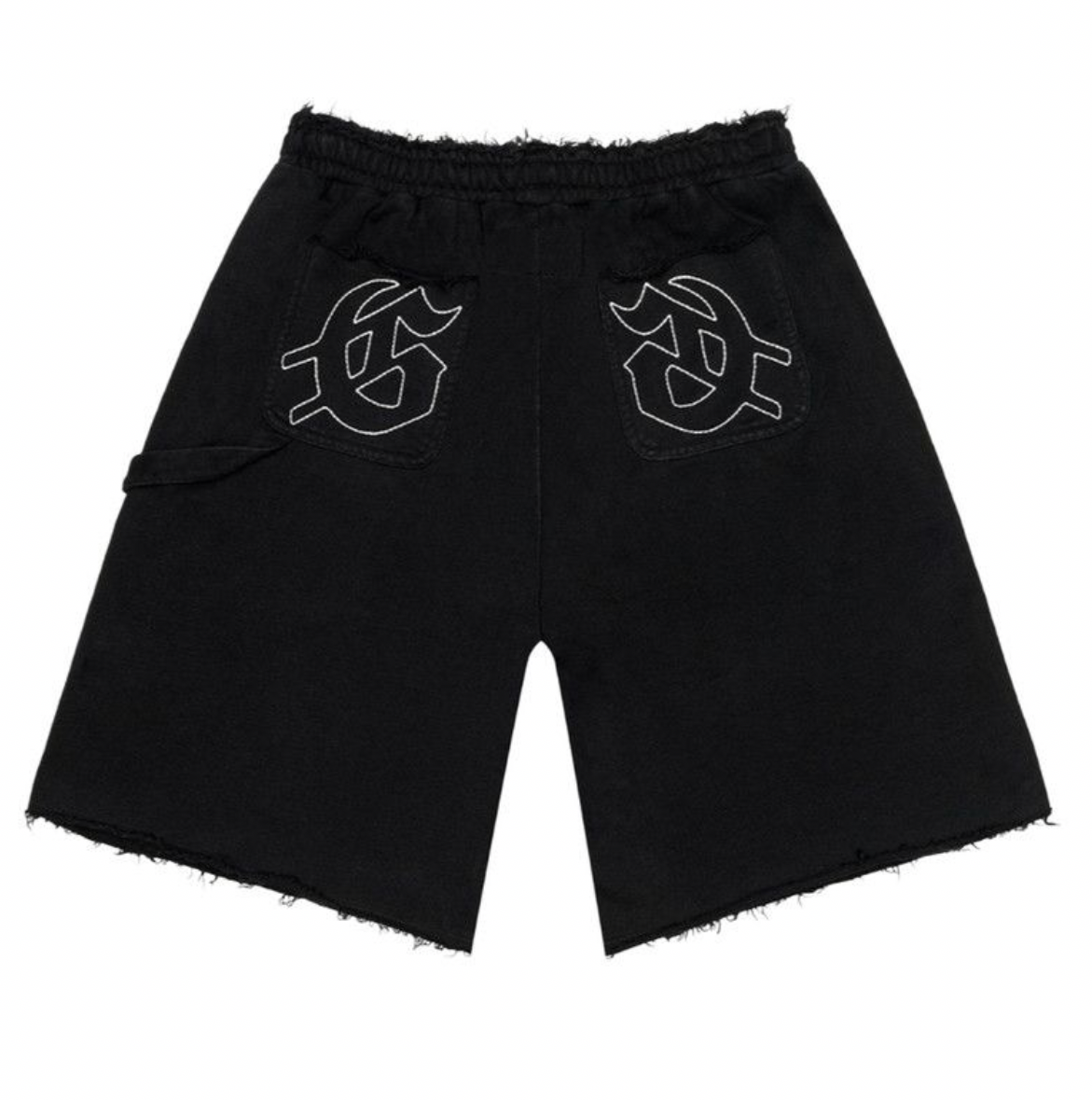 Godspeed Carpenter Distressed Shorts Flat Black