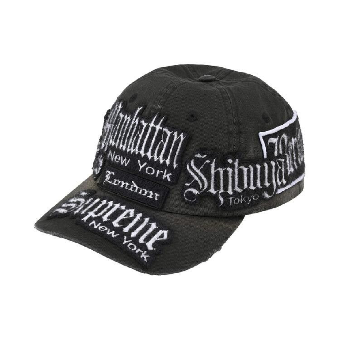 Supreme City Patches 6-Panel Hat Black