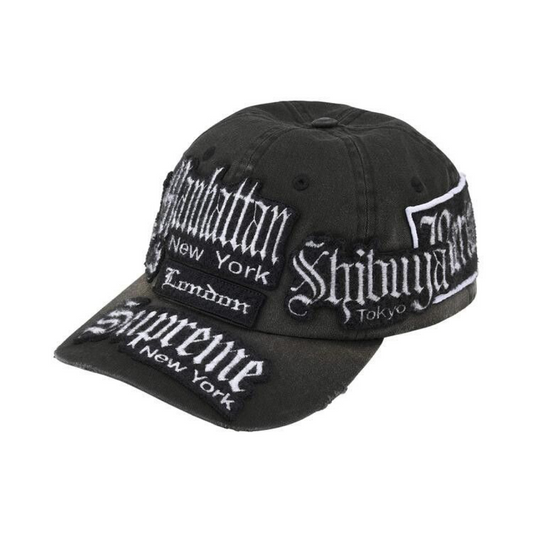 Supreme City Patches 6-Panel Hat Black