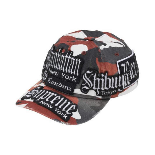 Supreme City Patches 6-Panel Hat Red Camo