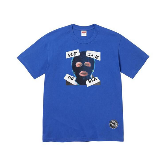 Supreme God Save Us Tee Blue