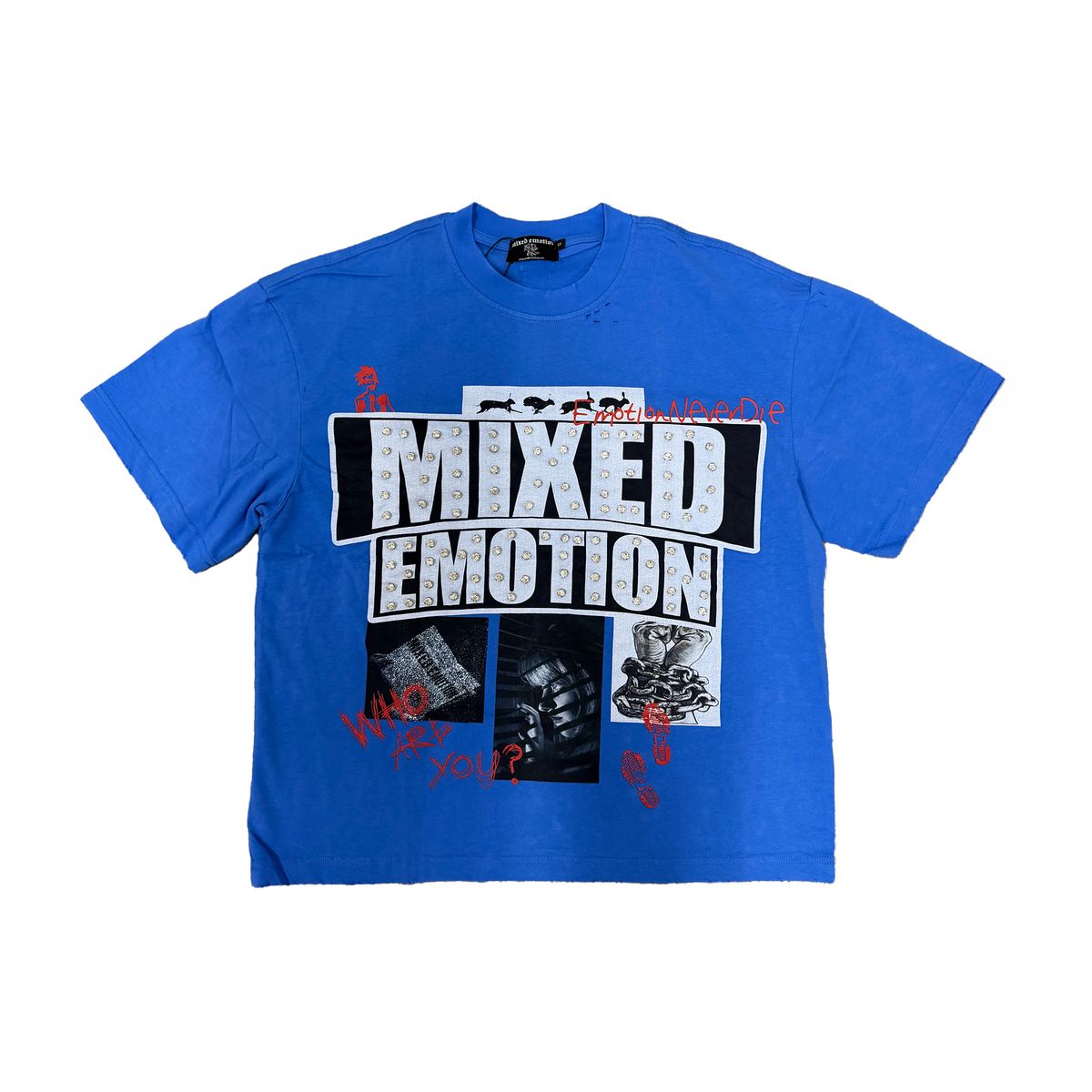 Mixed Emotion Blue Lost Identity Tee