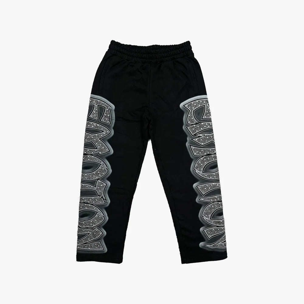 Mixed Emotion Midnight Rhinestone Sweatpants