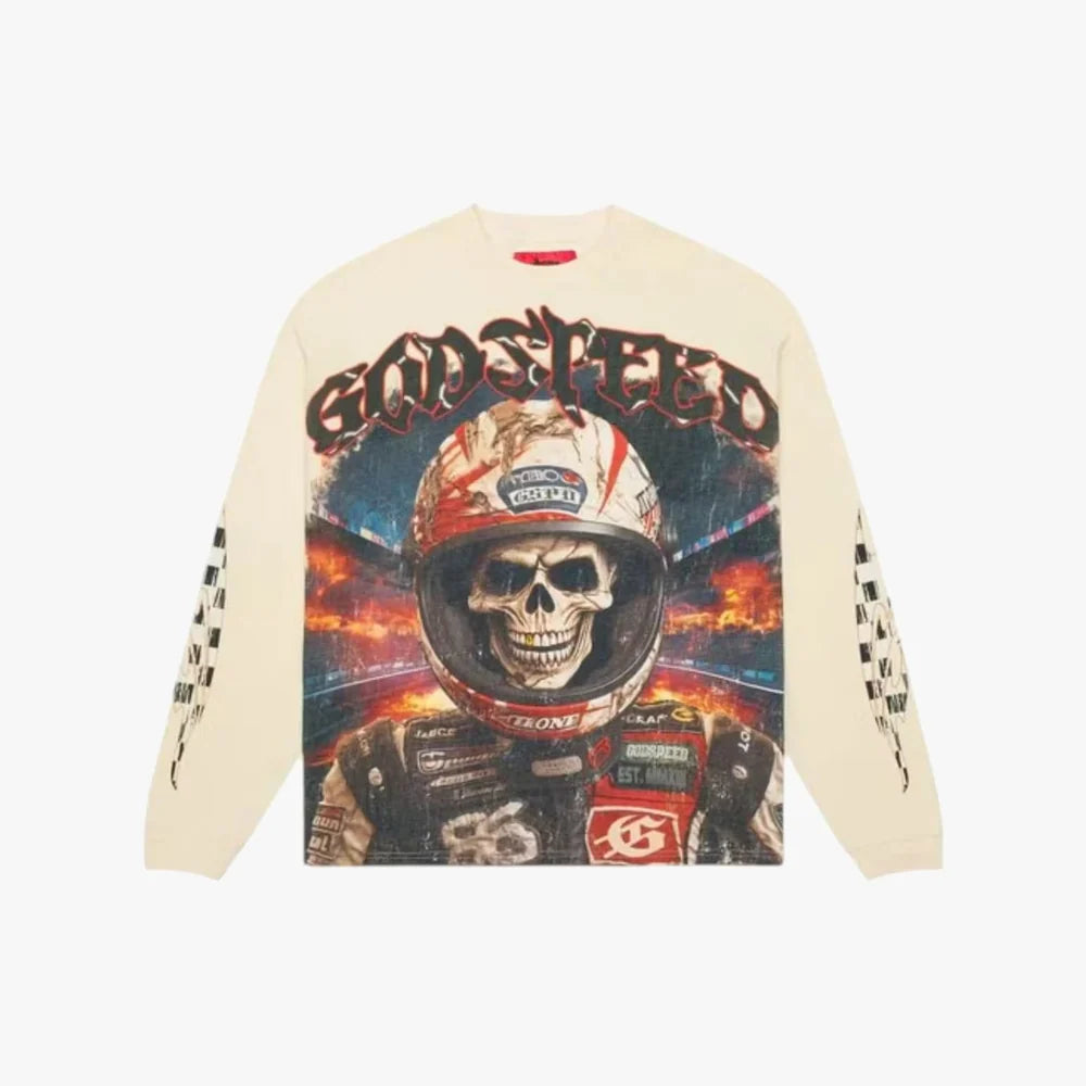 Godspeed Racer Goldie L/S T-shirt Bone