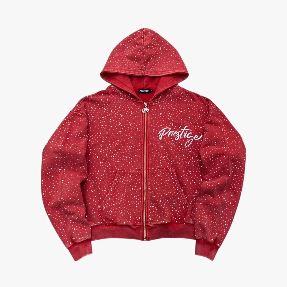 Prestige Diamond Hoodie Red
