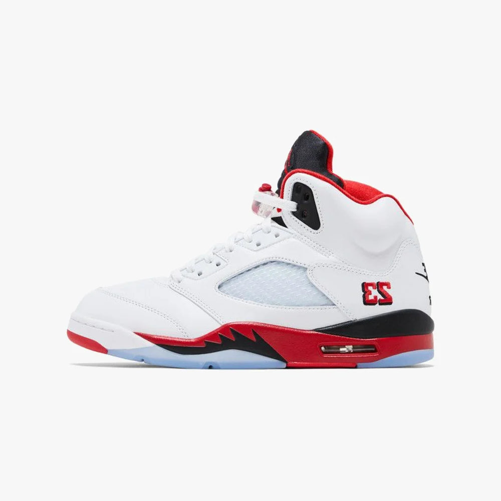 Jordan 5 Fire Red Black Tongue