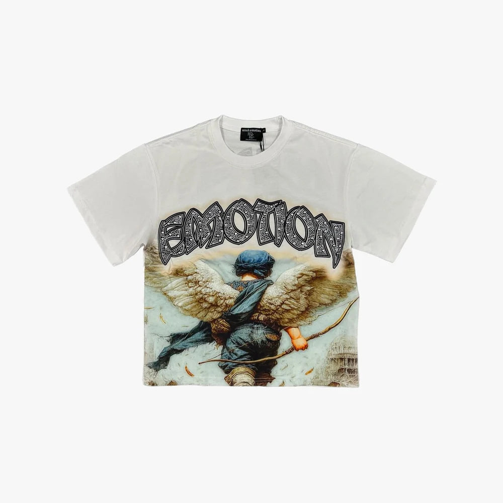 Mixed Emotion White Arch Angel Tees