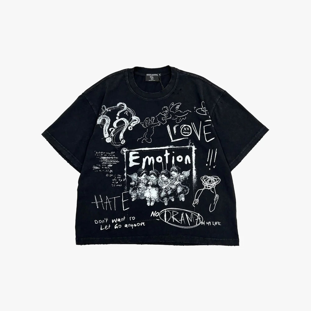 Mixed Emotion Black Chaos Tee