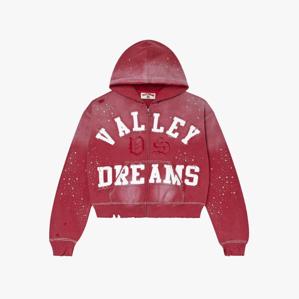 Vale Forever Classico Zip Up Hoodie 'Ruby'