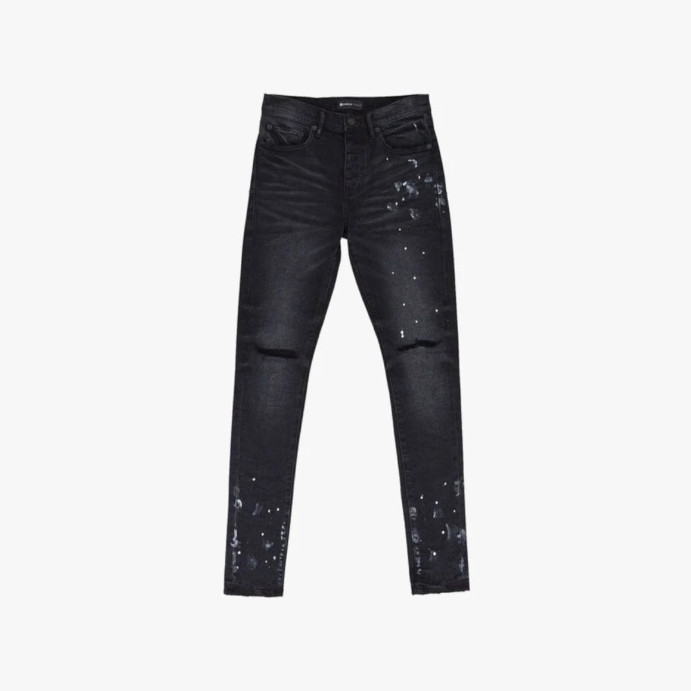 Purple Brand Jean Black Resin Knee Slit
