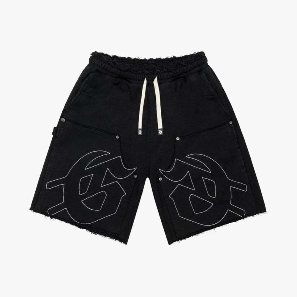 Godspeed Carpenter Distressed Shorts Black