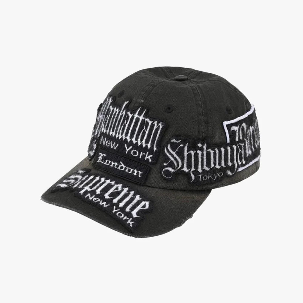 Supreme City Patches 6-Panel Hat Black