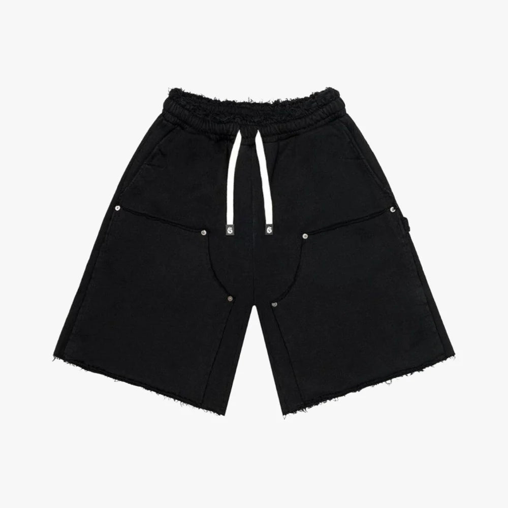 Godspeed Carpenter Distressed Shorts Flat Black